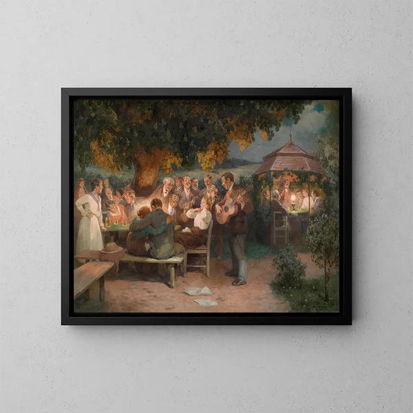 Au Heurigen - Rudolf Alfred Höger — kehystetty taideteos seinällä