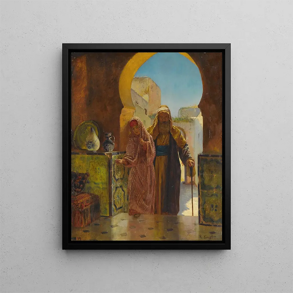 Un coup de main - Rudolf Ernst — kehystetty taideteos seinällä