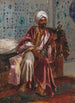 Arabialainen, joka polttaa narghileä - Rudolf Ernst — näkymä teoksesta