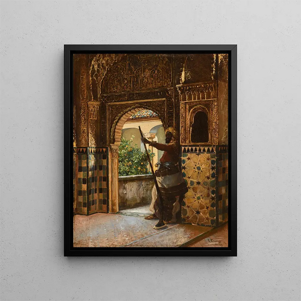 Garder l'Alhambra - Rudolf Ernst — kehystetty taideteos seinällä
