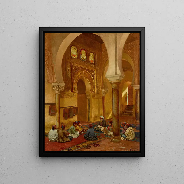 Dans la Madrasa - Rudolf Ernst — kehystetty taideteos seinällä