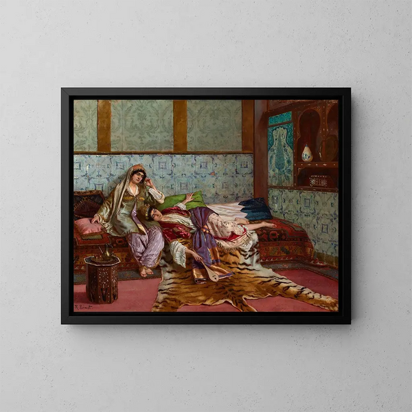La Musicienne - Rudolf Ernst — kehystetty taideteos seinällä