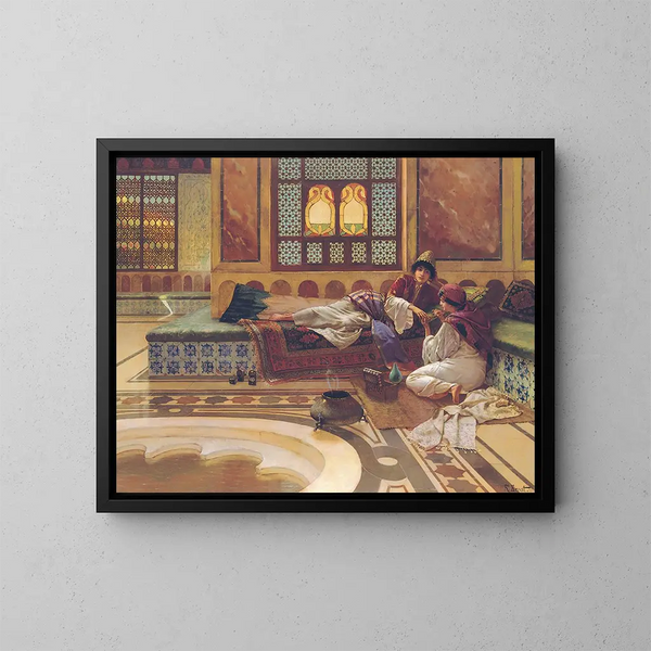 La manucure - Rudolf Ernst — kehystetty taideteos seinällä