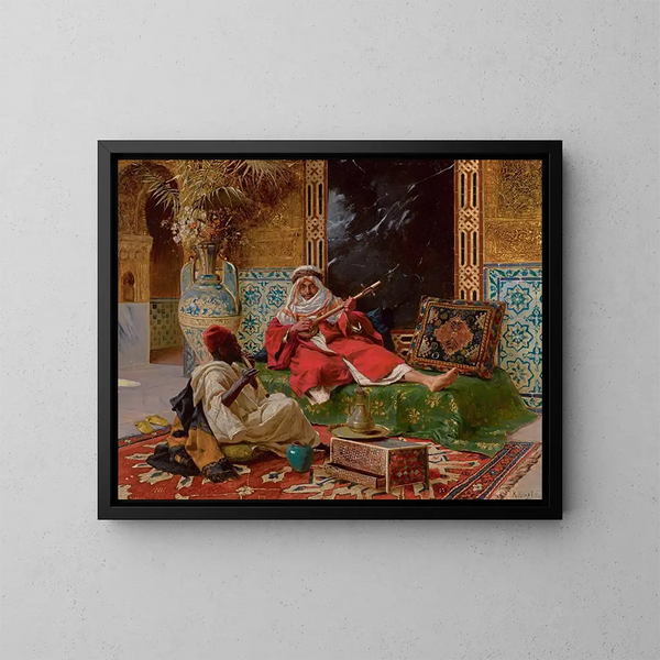 Musiikantit - Rudolf Ernst — kehystetty taideteos seinällä