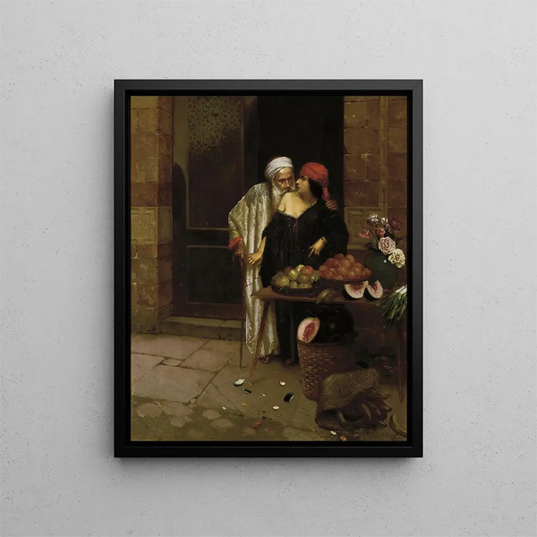 Le vendeur d'oranges - Rudolf Ernst — kehystetty taideteos seinällä