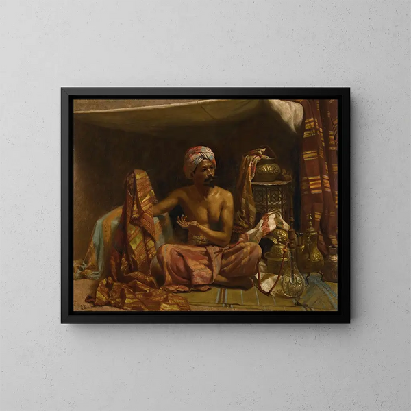 Le marchand de tapis - Rudolf Ernst — kehystetty taideteos seinällä