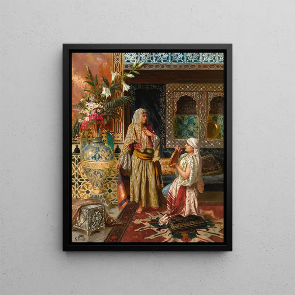 Le favori - Rudolf Ernst — kehystetty taideteos seinällä