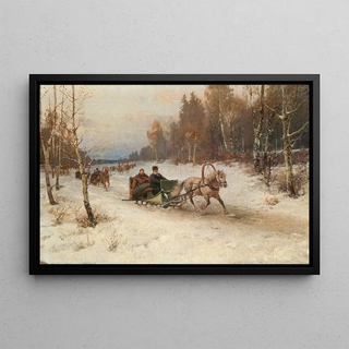 Rudolf Fedorovich Frentz - Sleigh Ride in Winter.webp