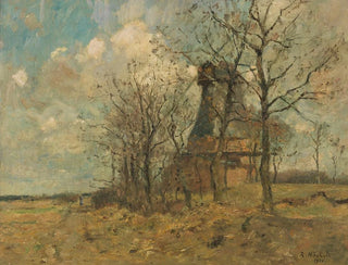 Le moulin de Wedel sous les arbres - Rudolf Hückner — näkymä teoksesta
