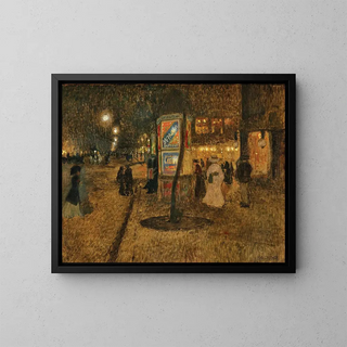 Rudolf Quittner - Paris a nocturnal street scene.webp
