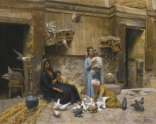 Une cour cairote - Rudolf Swoboda — näkymä teoksesta