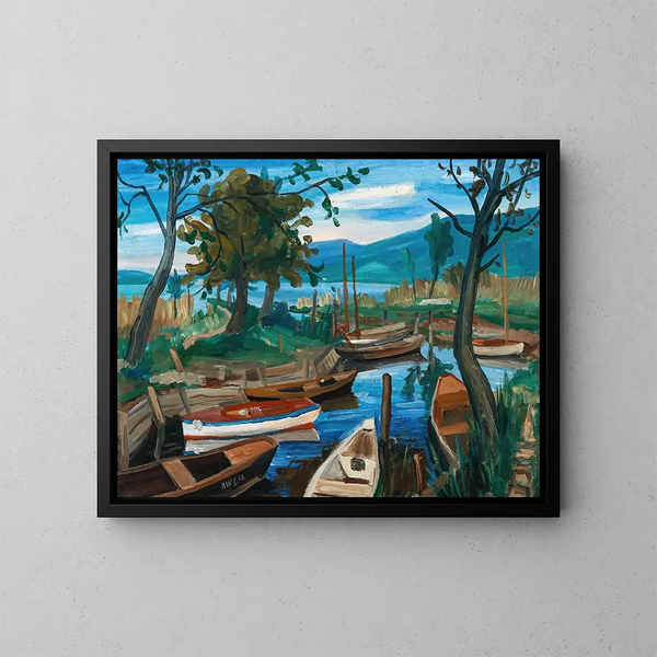 Constance-järven maisemasta - Rudolf Wacker — kehystetty taideteos seinällä