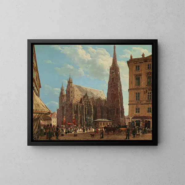 La cathédrale Saint-Étienne de Vienne - Rudolf von Alt — kehystetty taideteos seinällä