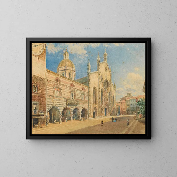 Cathédrale de Côme - Rudolf von Alt — kehystetty taideteos seinällä