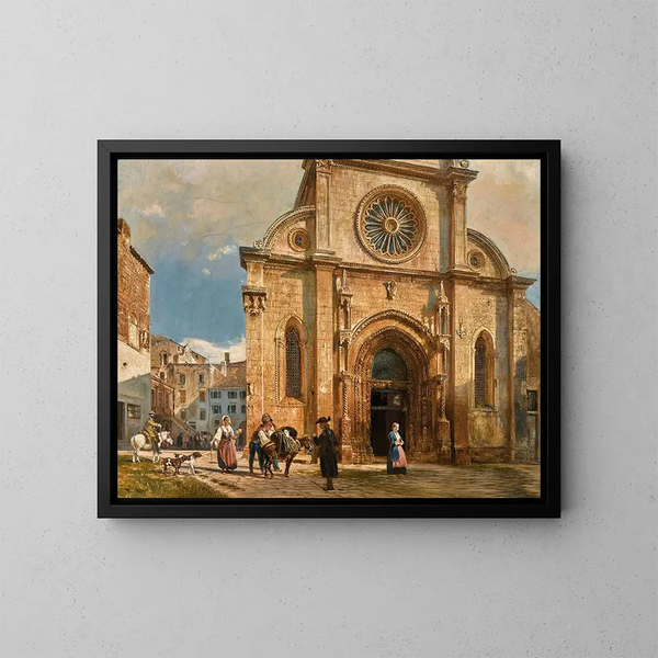 La cathédrale Saint-Jacques de Šibenik - Rudolf von Alt — kehystetty taideteos seinällä