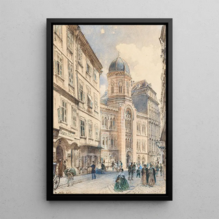 Rudolf von Alt - The Fleischmarkt in Vienna with the GreekOrthodox Church of the Holy Trinity.webp