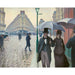 Maalauksen jäljennös Rue de Paris, säässä sataa - Gustave Caillebotte