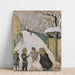 Maalauksen jäljennös Rue enneigée avec des enfants jouant - Pierre Bonnard