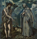 Saint Jean-Baptiste et Saint François d'Assise - Atelier d'El Greco — näkymä teoksesta