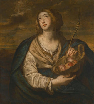 Sainte Dorothée avec un panier de fruits et de fleurs et un palmier - Niccol de Simone