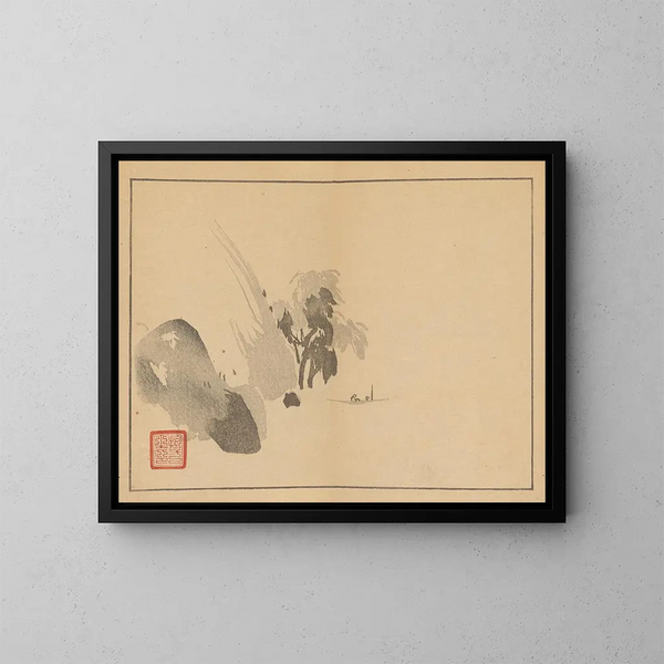 Sakai Hoitsu, kukka- ja lintimaalauksia, pl. 11 - Sakai Hōitsu — kehystetty taideteos seinällä