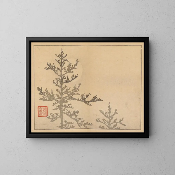 Sakai Hoitsu, maalaus 16 - Sakai Hōitsu — kehystetty taideteos seinällä