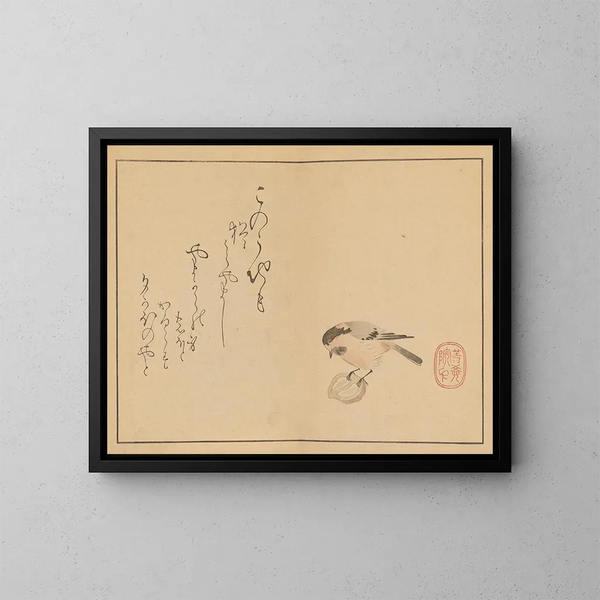 Sakai Hoitsu, maalaus 17 - Sakai Hōitsu — kehystetty taideteos seinällä