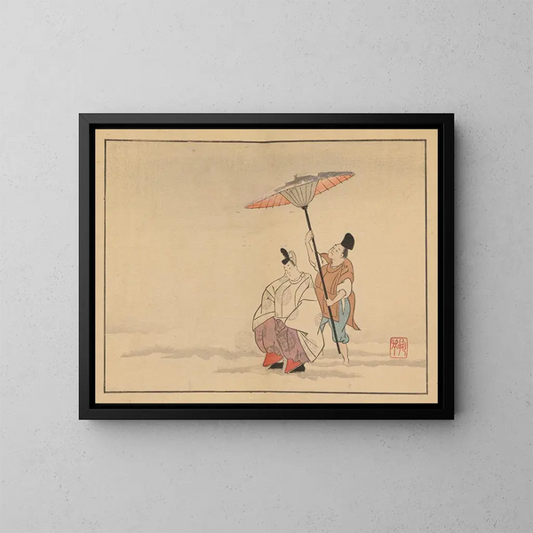 Sakai Hoitsu, maalaus 18 - Sakai Hōitsu — kehystetty taideteos seinällä