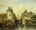 Vue imaginaire basée sur le Kolksluis d'Amsterdam - Salomon Leonardus Verveer — näkymä teoksesta