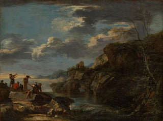 Bandits sur une côte rocheuse - Salvator Rosa — näkymä teoksesta