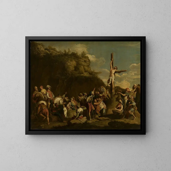 Ristiinnaulitseminen Polykleitos - Salvator Rosa — kehystetty taideteos seinällä