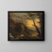 Figures pêchant dans un paysage côtier rocheux - Salvator Rosa — kehystetty taideteos seinällä