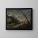 maisemasta uimareiden kanssa - Salvator Rosa — kehystetty taideteos seinällä