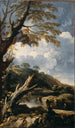 Munkit kalastavat - Salvator Rosa — näkymä teoksesta