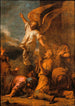 Enkelin lähtö Tobien talosta - Salvator Rosa — näkymä teoksesta