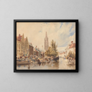 Notre-Dame de Bruges - Samuel Austin — kehystetty taideteos seinällä