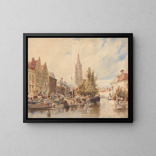 Notre-Dame de Bruges - Samuel Austin — kehystetty taideteos seinällä