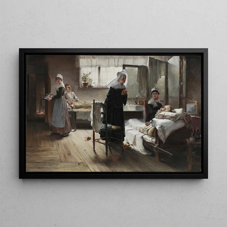 Samuel G Richards - Evangeline Discovering her Affianced in the Hospital.webp