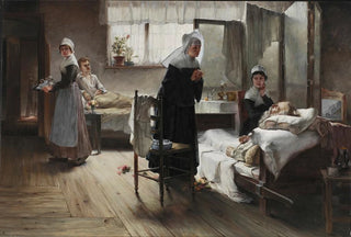 Samuel G Richards - Evangeline Discovering her Affianced in the Hospital.webp