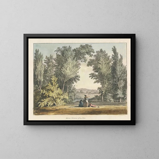 Entre Chiswick et Brentford - Samuel Hieronymus Grimm — kehystetty taideteos seinällä