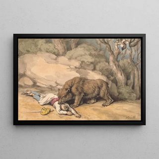 Samuel Howitt - A Bear Attacking a Fallen Indian.webp