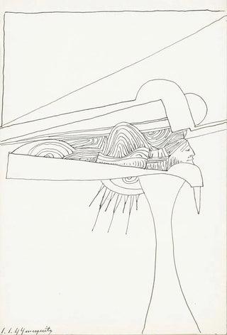 Samuel Jessurun de Mesquita - Fantasiefiguur temidden van een driehoek en andere vormen.webp