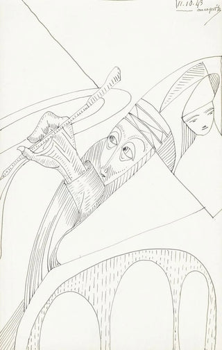 Samuel Jessurun de Mesquita - Man met een pen in de hand en een figuur met een hoed.webp