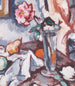 Rose rose dans un vase en verre avec des fruits - Samuel John Peploe — näkymä teoksesta