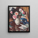 Roses roses dans un vase - Samuel John Peploe — kehystetty taideteos seinällä