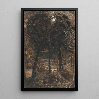 Samuel Palmer - A Moonlit Scene with a Winding River.webp