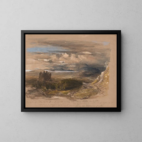Château de Harlech - Samuel Palmer — kehystetty taideteos seinällä