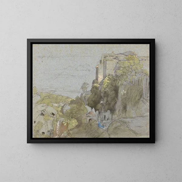 Village italien perché - Samuel Palmer — kehystetty taideteos seinällä
