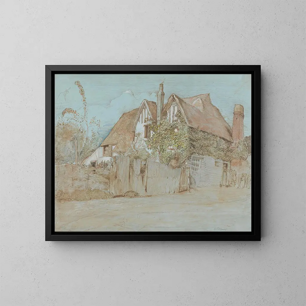 Viiniköynnöskasvien talo Shorehamilla - Samuel Palmer — kehystetty taideteos seinällä
