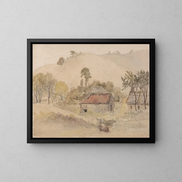 Les Granges - Samuel Palmer — kehystetty taideteos seinällä